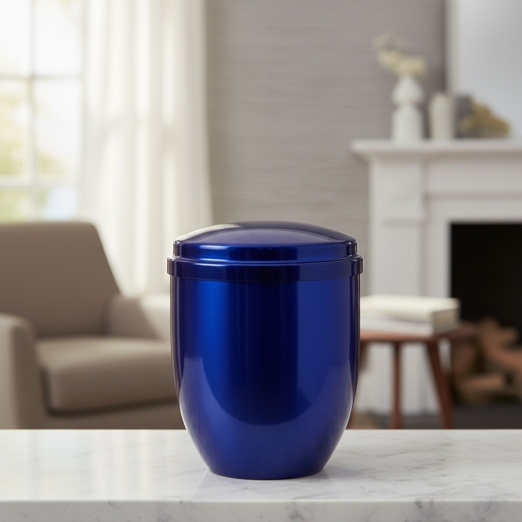 Royal Blue Metal Adult Urn