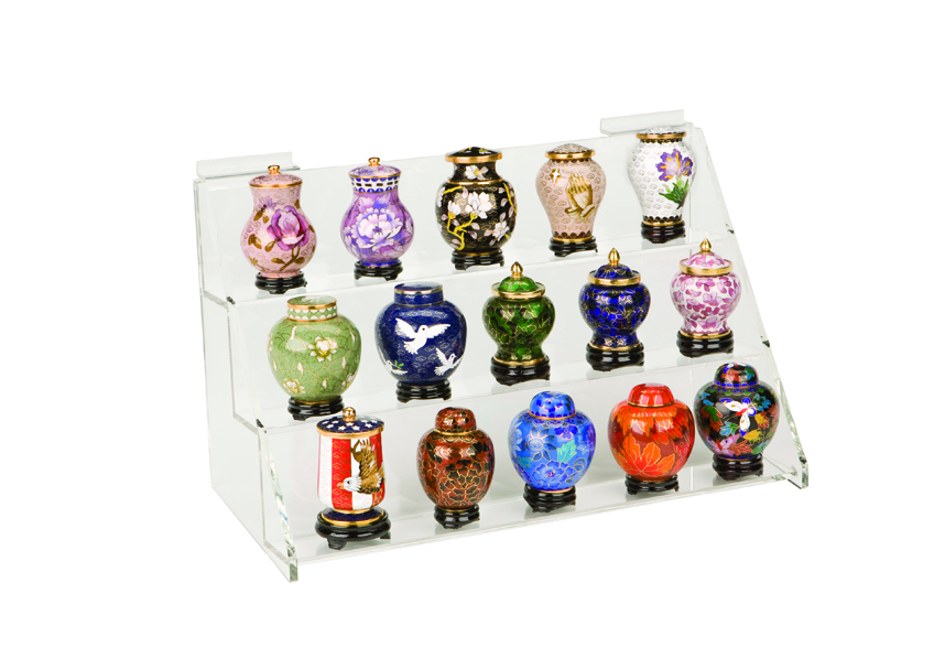 15-Piece Set Of Cloisonne Miniature Urns