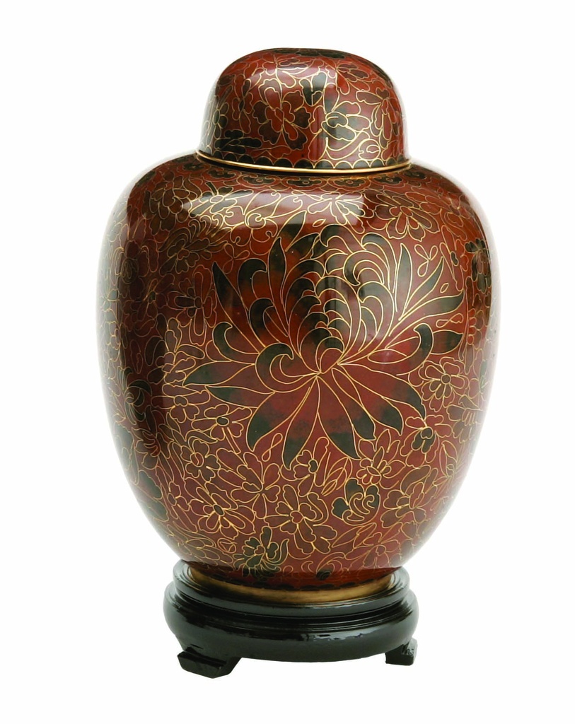 Amber Adult Cloisonne Urn