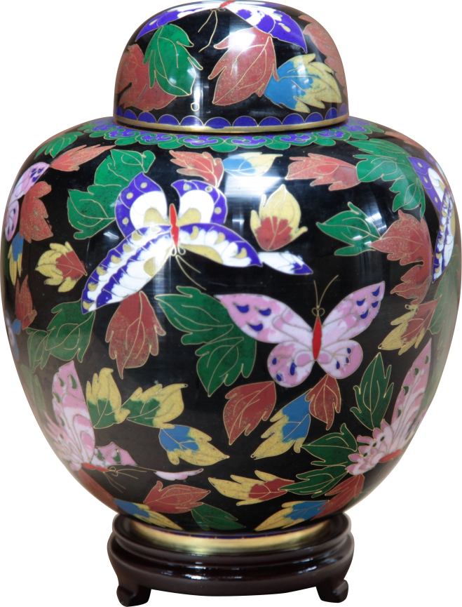 Butterfly Adult Cloisonne Urn
