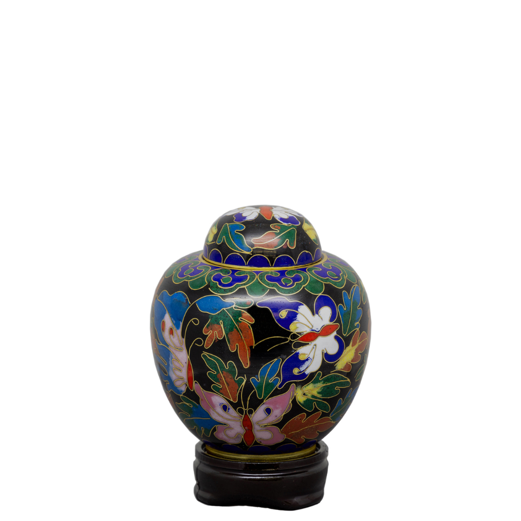 Butterfly Miniature Cloisonne Urn