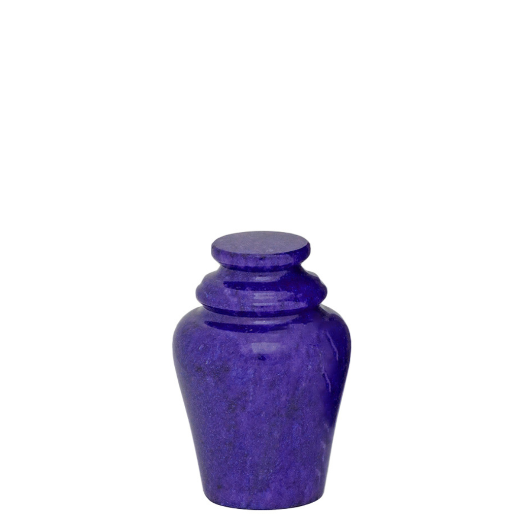 Cobalt Blue Marble Miniature Urn