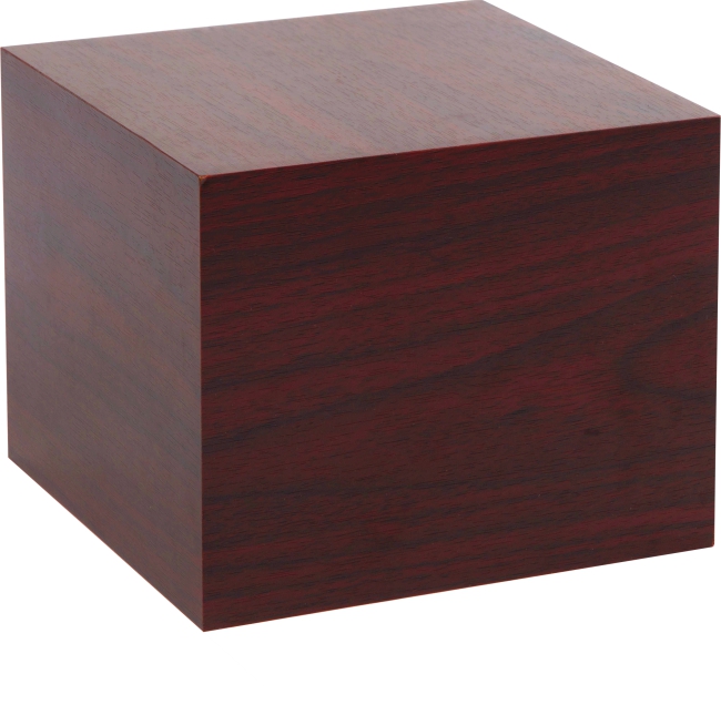 Dark Brown Simplicity Cube Urn