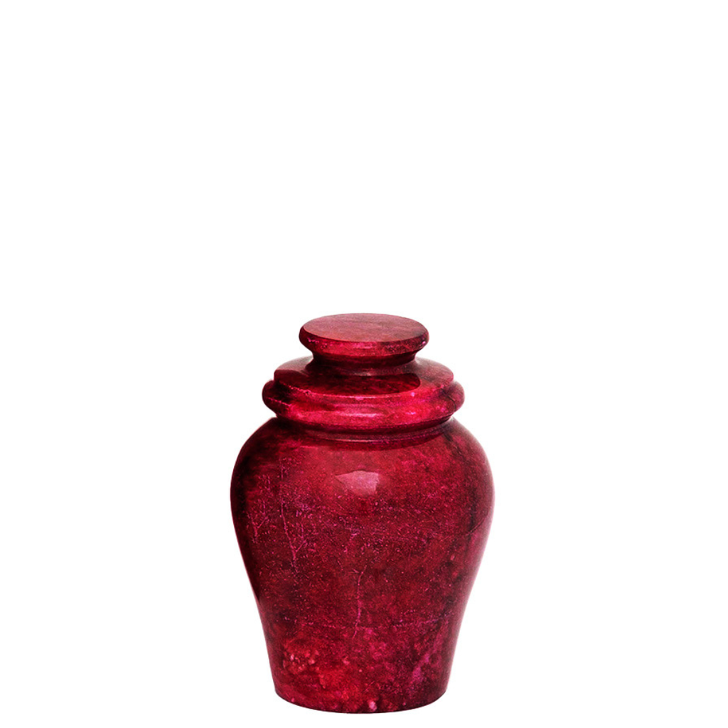 Garnet Red Miniature Marble Urn