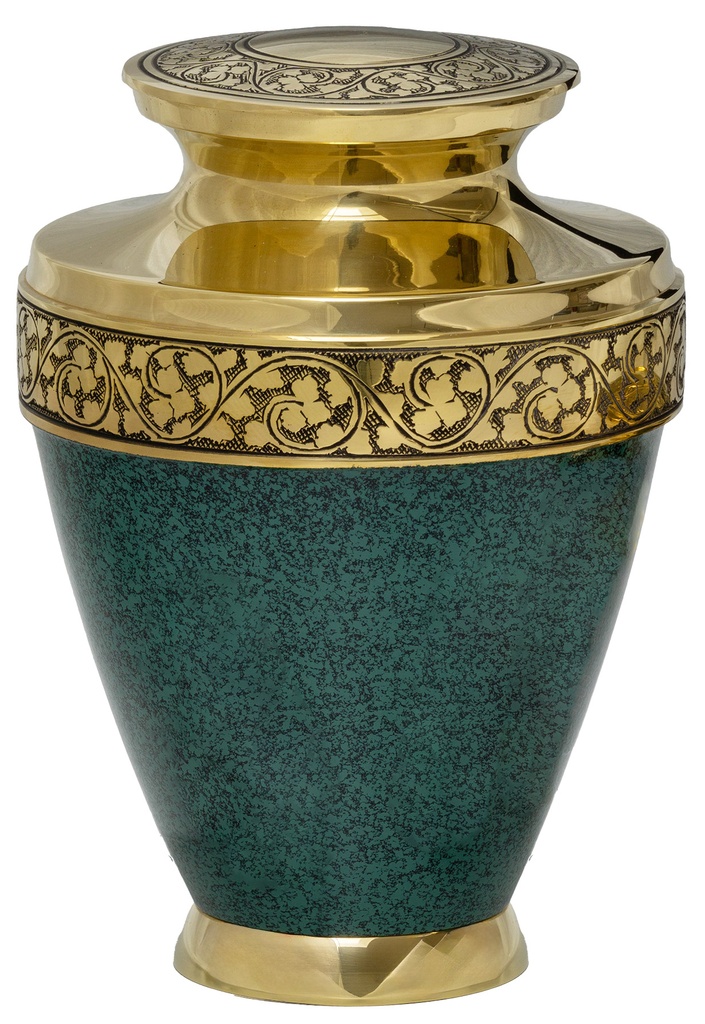 Green Patina Adult Brass Urn