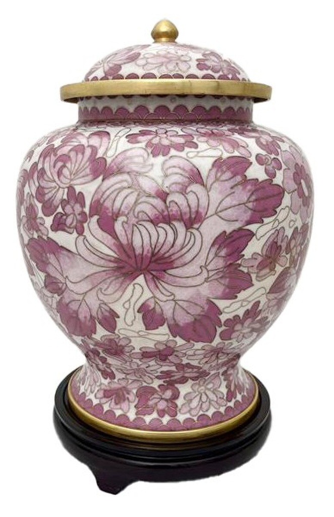 Pink Cloisonne Companion Urn