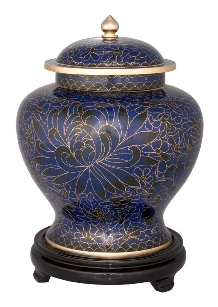 Royal Blue Cloisonne Companion Urn