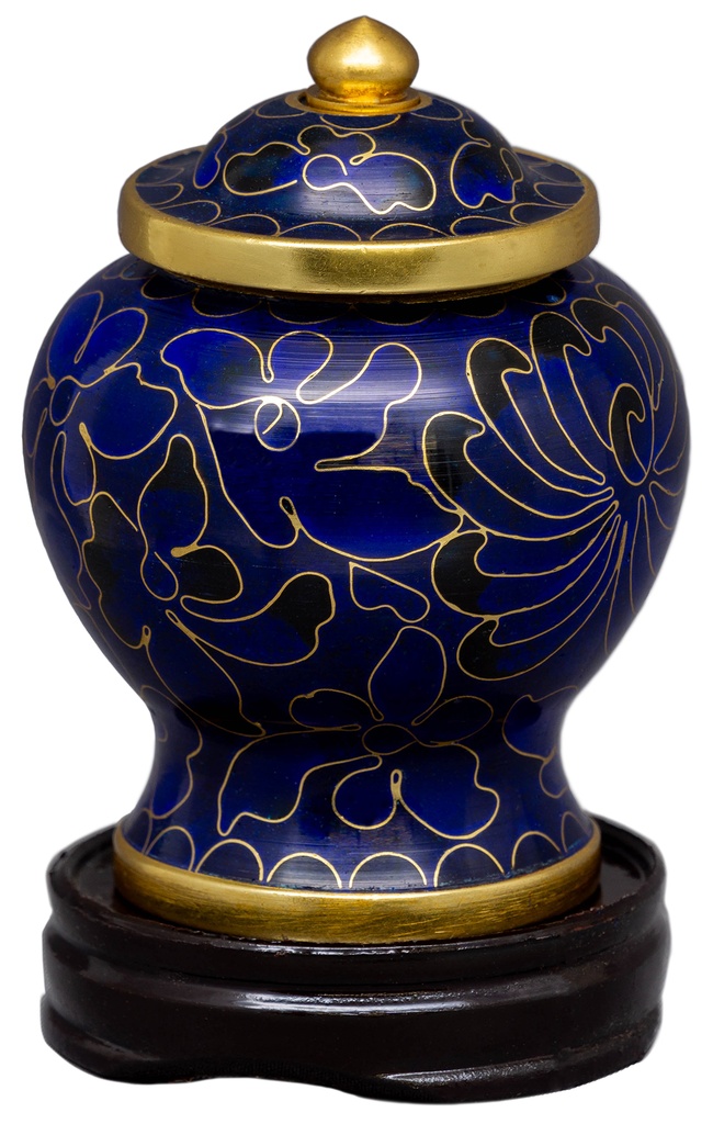 Royal Blue Medium Cloisonne Urn