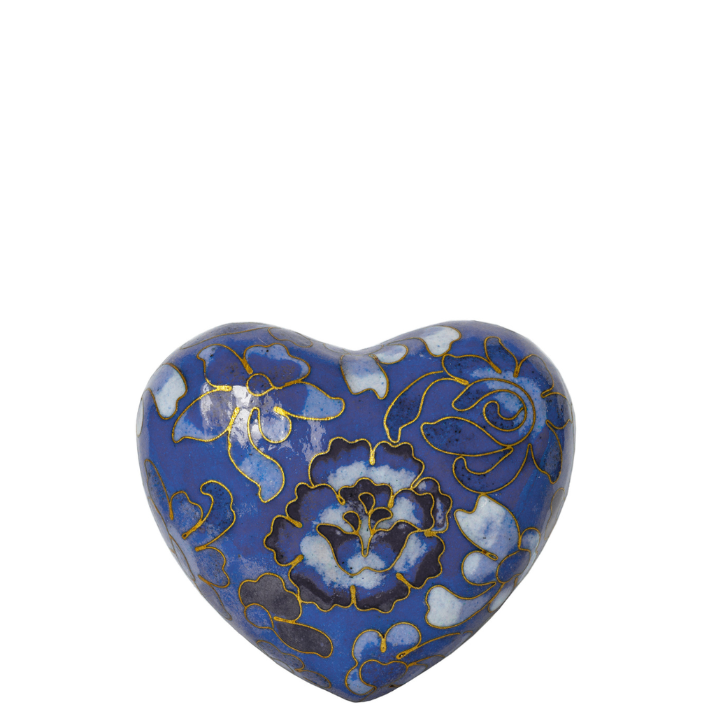 Azure Blue Cloisonne Heart Keepsake 