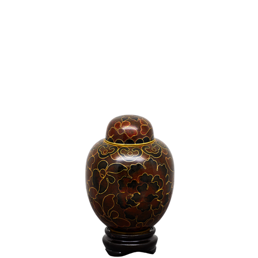 [814 AM] Amber Miniature Cloisonne Urn