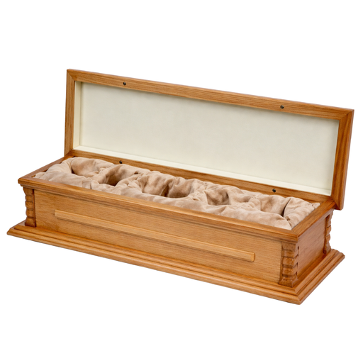 [715 MSB] Matte Oak Wine Casket