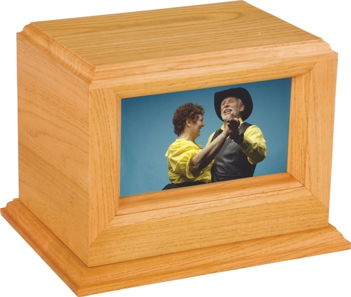 [720 Oak] Picture Forest Oak Wood Adult Urn