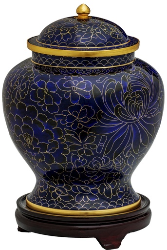 [803 B] The Royal Blue Adult Cloisonne Urn