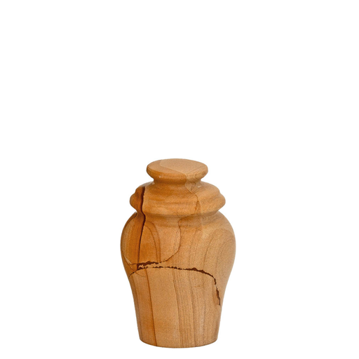 [914 TSV] Teak Strata Miniature Marble Urn